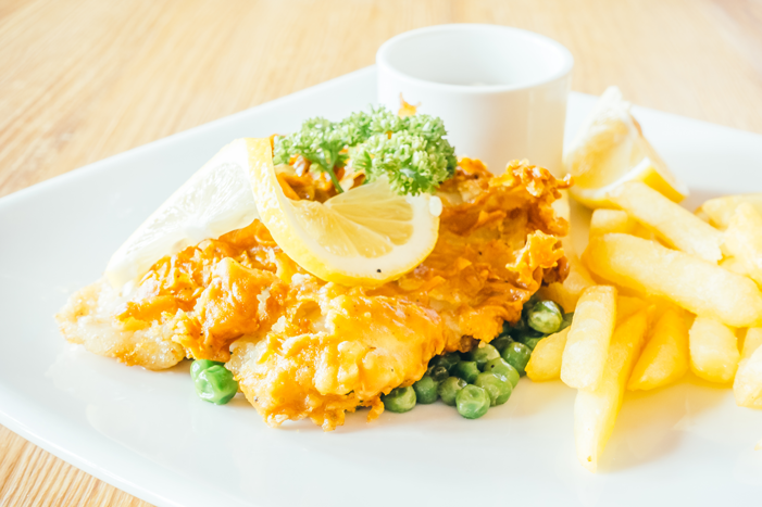 Golden fried cod